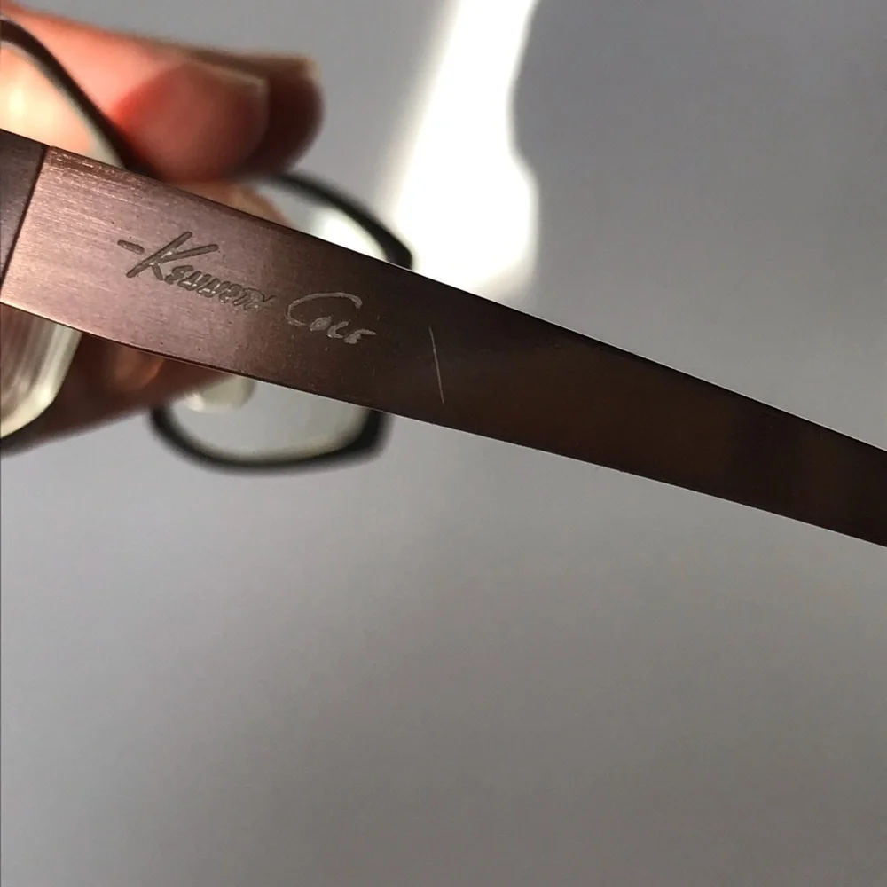 Vintage Kenneth Cole KC544 J78 Bronze Rectangle Eyeglass Frames 52-15-140 Italy